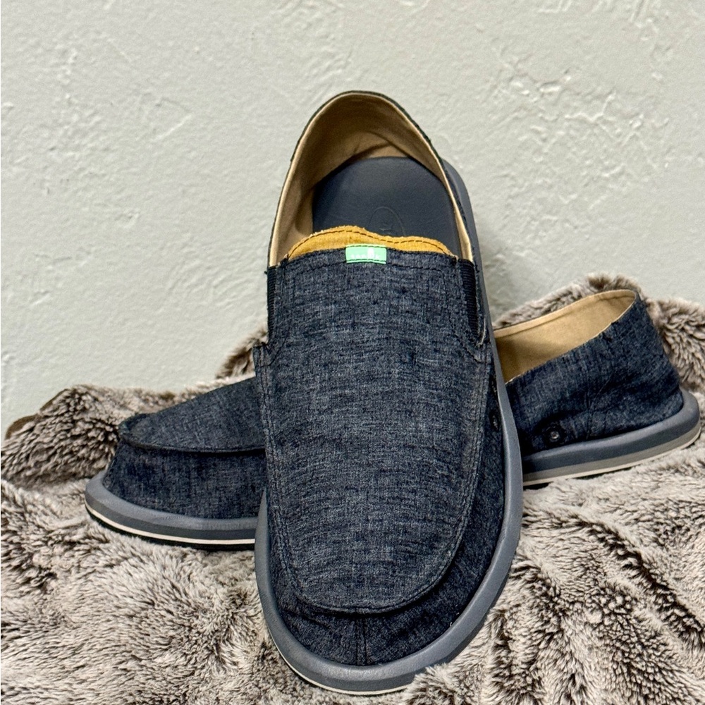 Sanuk Mens Pick Pocket Hemp Black, very good condition